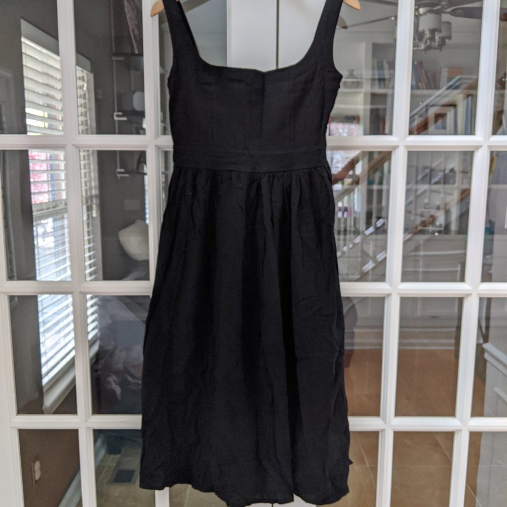 Black dress A-Line linen/cotton blend Size Small